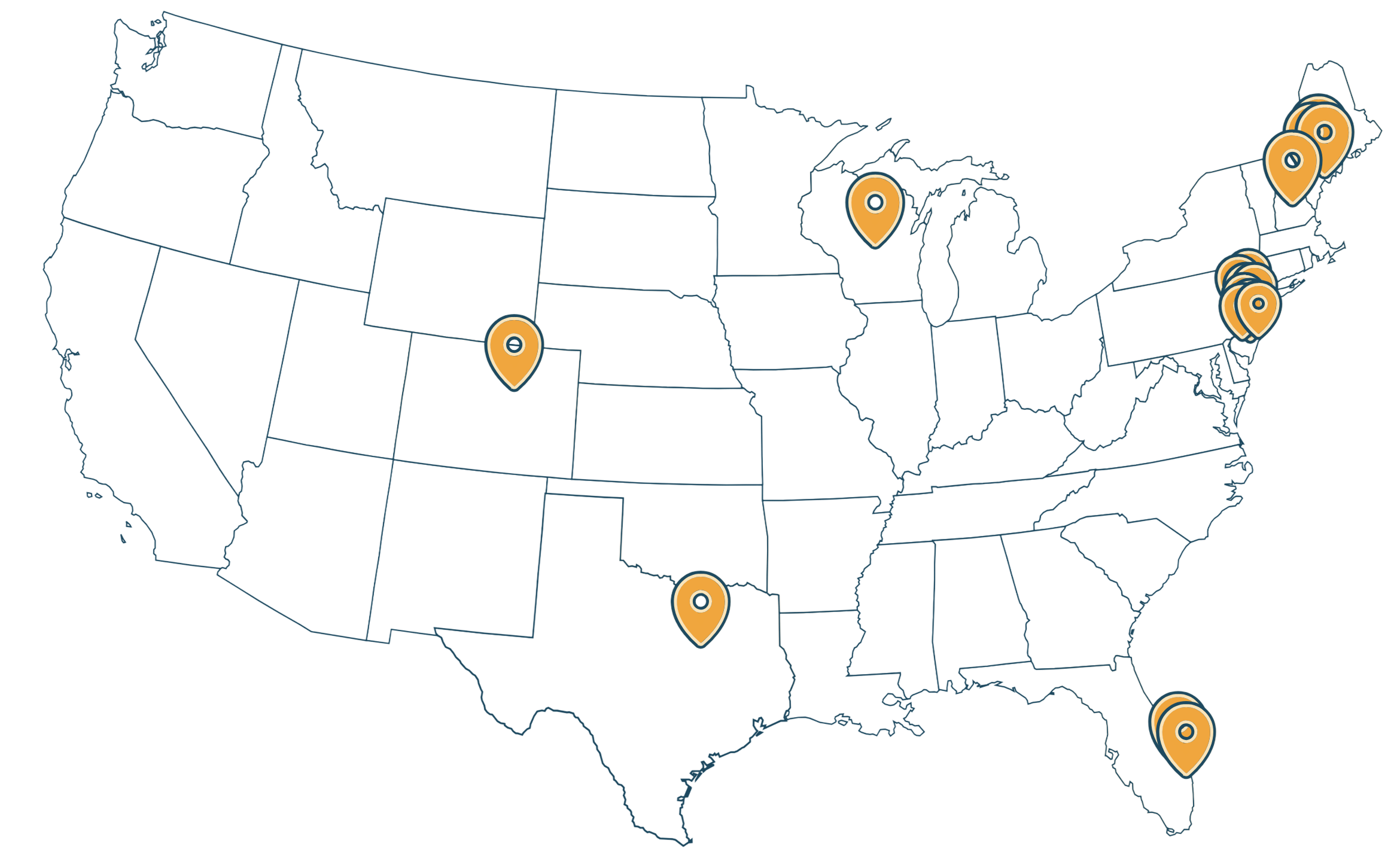 Guardian Recovery locations map